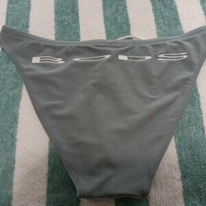 VINTAGE REAR LOGO "BODS" GRAY SWIM BRIEF, ASIAN SIZE "XL" US "32" (Pre-Owned)